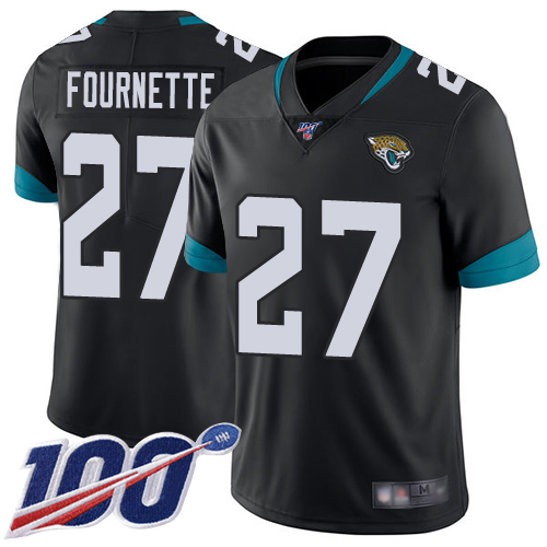 Nike Jacksonville Jaguars #27 Leonard Fournette Black Team Color Men Stitched NFL 100th Season Vapor Limited Jersey